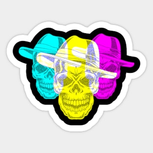 Tri-Portrait Skull - DS16 Sticker